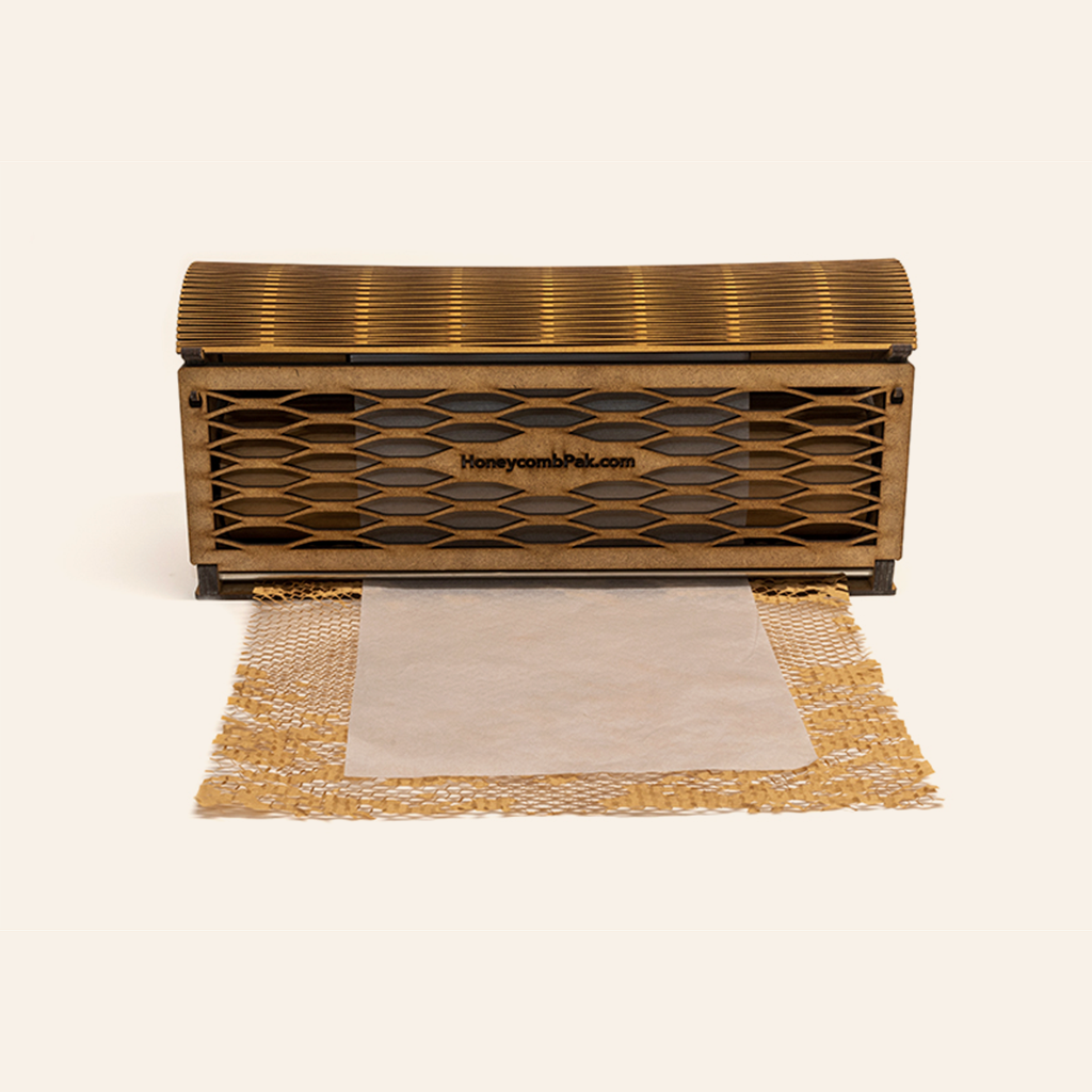 Dispensador MDF Classic (HoneyComb Marrón+ Papel seda Blanco)