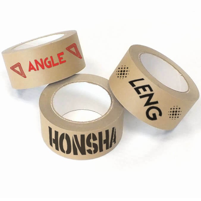 Cinta de papel adhesiva sostenible impresa (pack de 180 rollos)