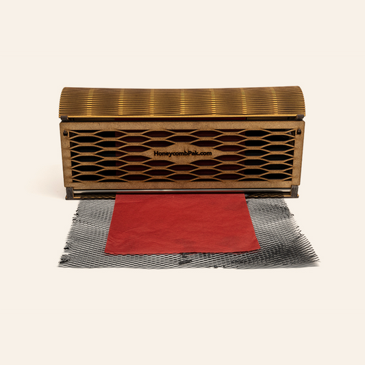 Dispensador MDF Classic (HoneyComb Negro+ Papel seda Rojo)